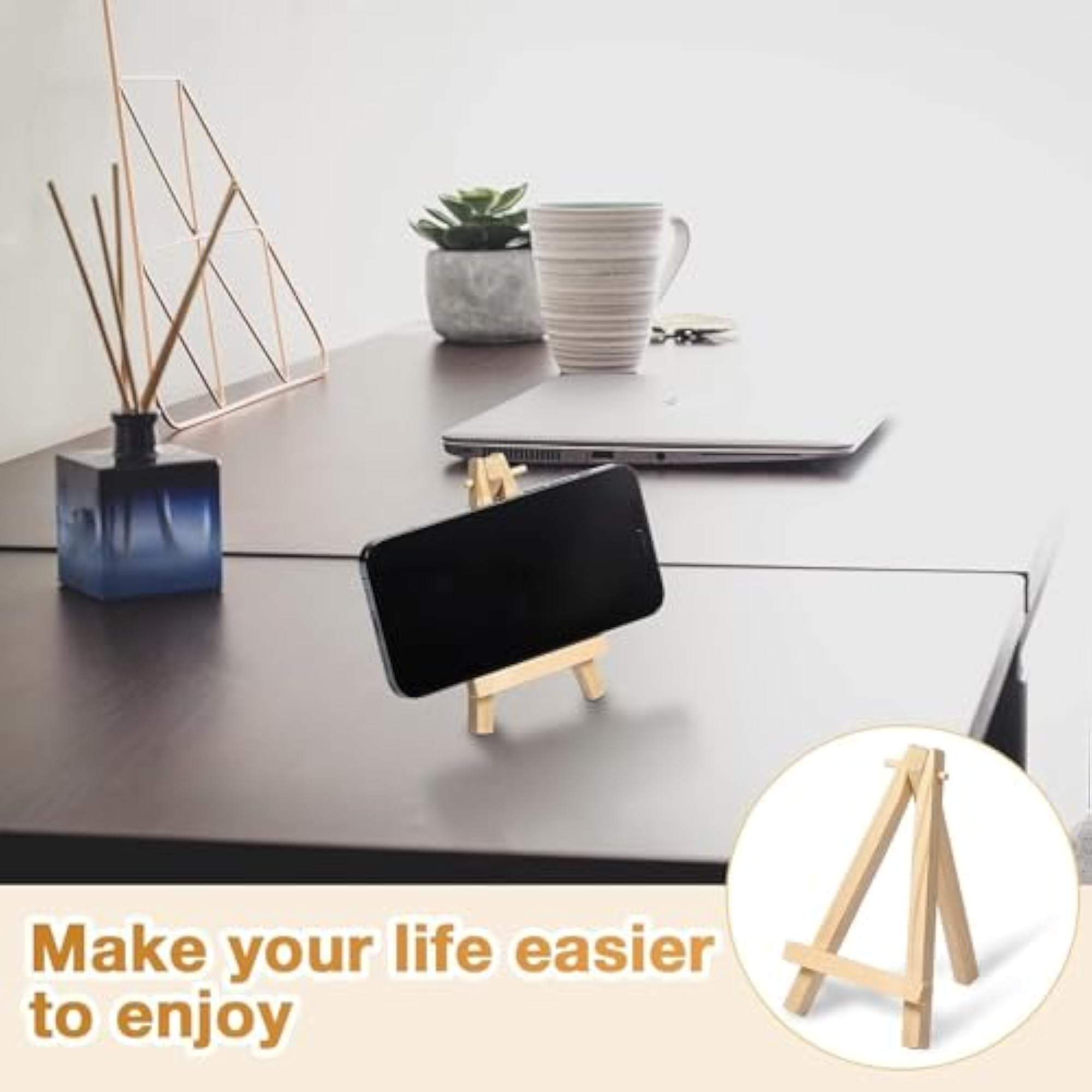 6 Inch Natural Wooden Mini Easel Stand